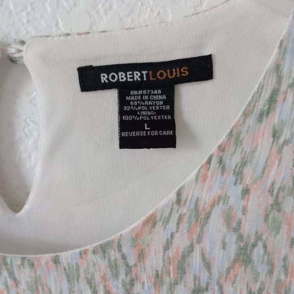 Robert Louis Women's Patterned Sleeveless Shift Dress size Large - Picture 3 of 9